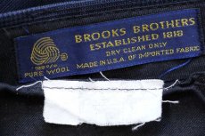 画像6: 80s USA製 BROOKS BROTHERSブルックスブラザーズ グレンチェック ツータック スラックス ウールパンツ 紺 W34 (6)