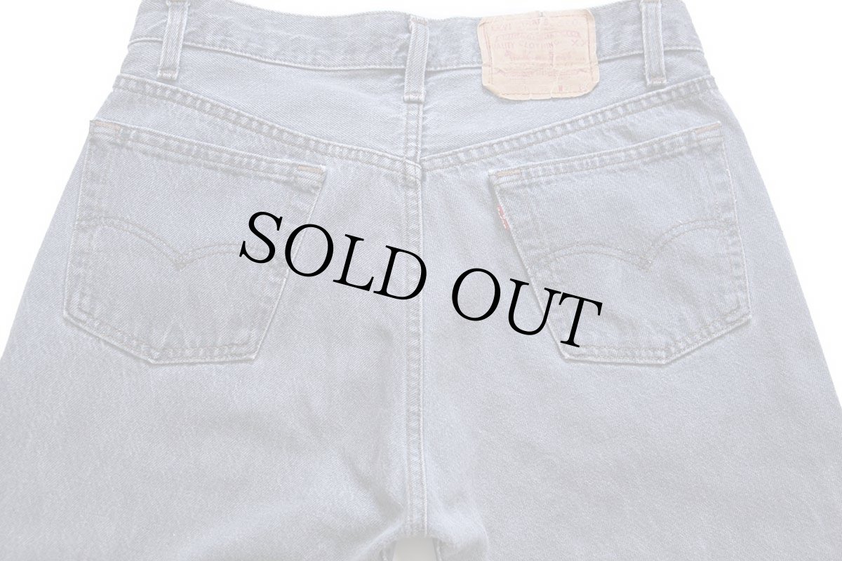 画像5: 80s USA製 Levi'sリーバイス 501 先染め ブラック デニムパンツ フェード W31 L34 (5)