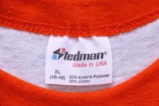 画像4: 80s USA製 CORNING イラスト 七分袖 ラグランTシャツ 白×オレンジ XL (4)