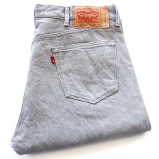画像1: Levi'sリーバイス 501 ブリーチ飛び 先染め グレー デニムパンツ W38 L32★SDP4196 (1)