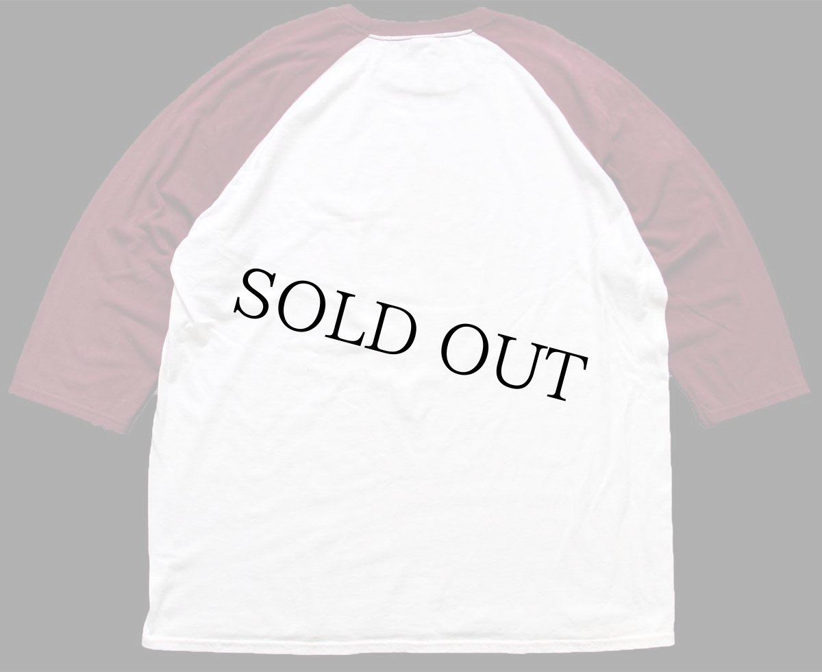 画像2: I'm a Pepper DrPepperドクターペッパー ロゴ 七分袖 ラグランTシャツ 白×ワインレッド 2XL★特大 (2)