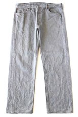 画像2: Levi'sリーバイス 501 ブリーチ飛び 先染め グレー デニムパンツ W38 L32★SDP4196 (2)