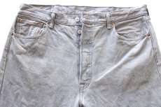 画像4: Levi'sリーバイス 501 ブリーチ飛び 先染め グレー デニムパンツ W38 L32★SDP4196 (4)