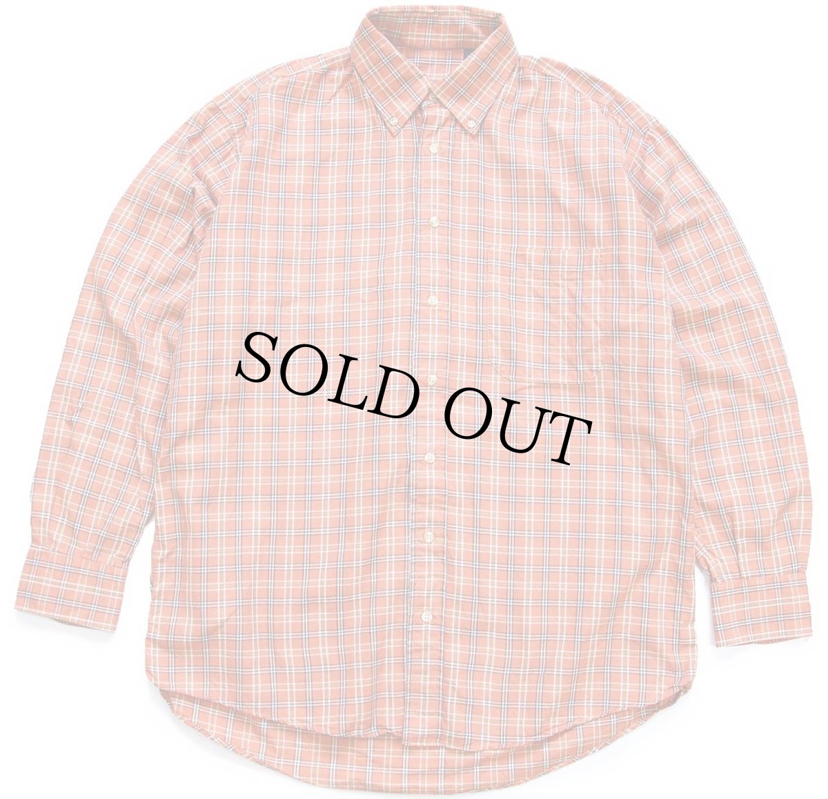 画像1: USA製 BURBERRY LONDON バーバリー タータンチェック ボタンダウン コットンシャツ L (1)