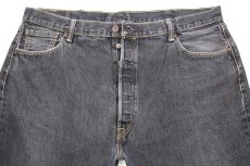画像4: Levi'sリーバイス 501 先染め ブラック デニムパンツ W44★SDP4202 特大 (4)