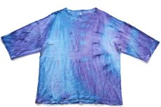 画像2: 90s USA製 USA製 タイダイ染め 五分袖 Tシャツ L/XL (2)
