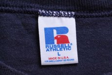画像5: 90s USA製 RUSSELLラッセル 無地 コットン 長袖Tシャツ 紺 L (5)