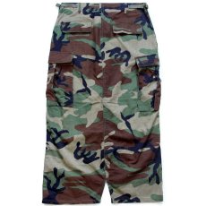 画像2: 80s 米軍 U.S.ARMY ウッドランドカモ BDU カーゴパンツ リメイク マキシ丈 スカート (2)