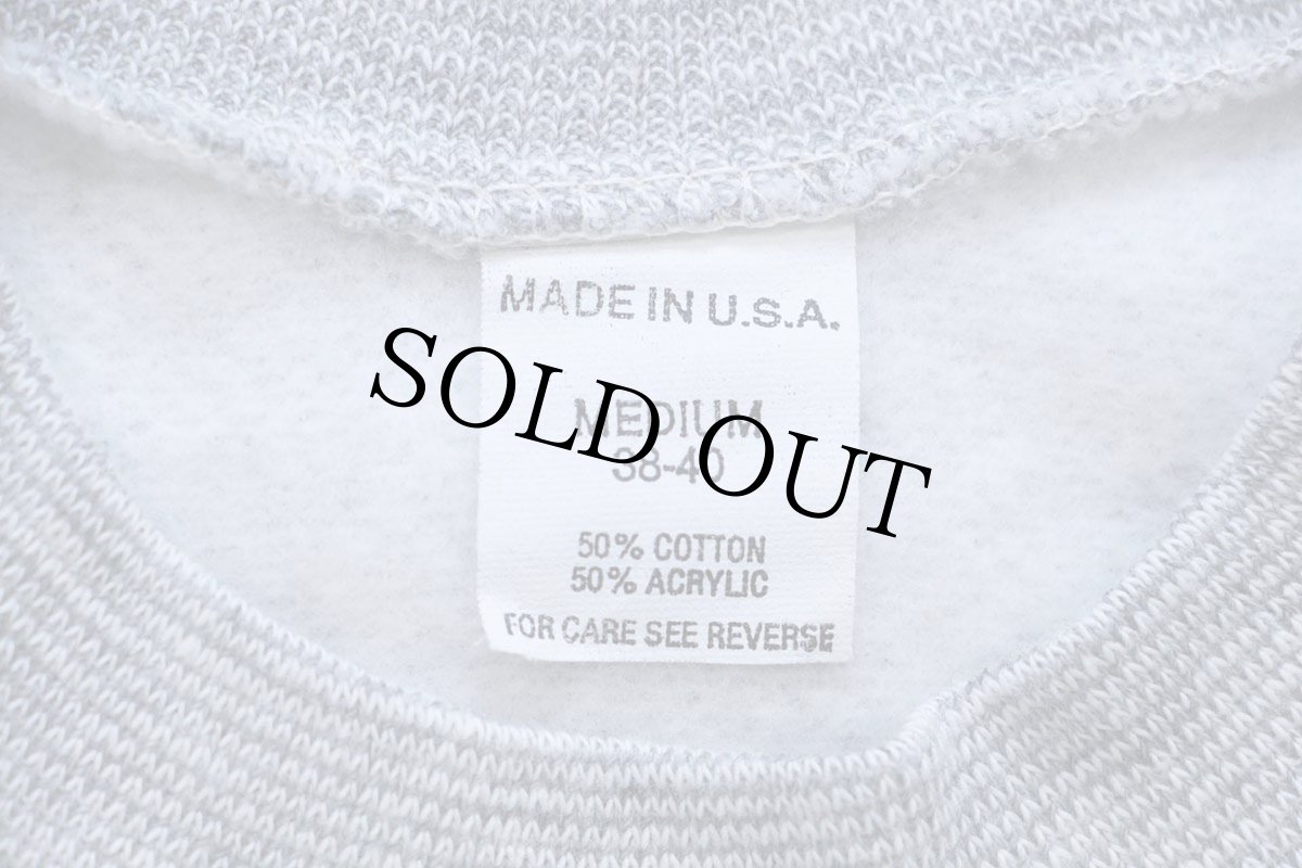 画像4: 70s USA製 UNKNOWN 無地 半袖スウェット 杢グレー M★ブランク (4)