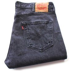 画像1: Levi'sリーバイス 501 ストレッチ ブラック デニムパンツ W38 L30★SDP4200 (1)