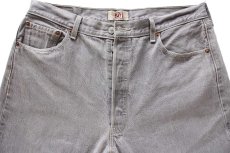 画像4: メキシコ製 Levi'sリーバイス 501 ブリーチ飛び 先染め グレーデニムパンツ W38★SDP3914 (4)