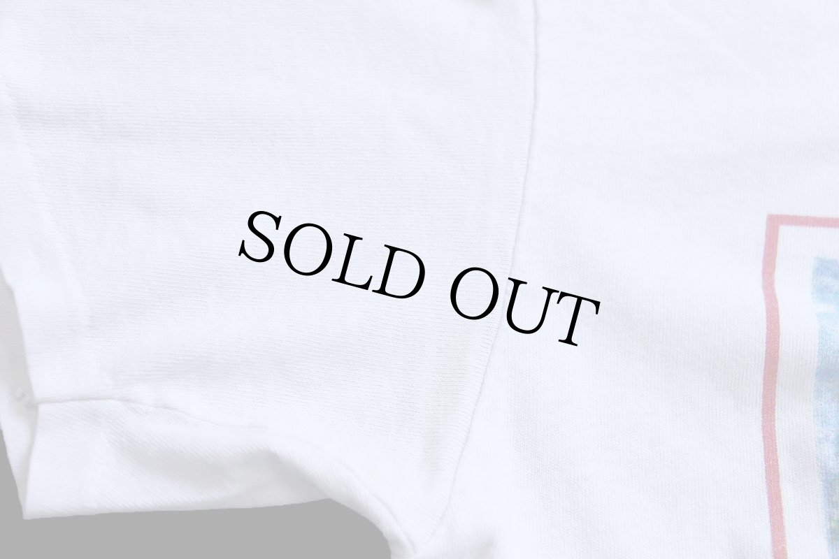 画像6: 80s USA製 MONET Boat Argenteuil クロード モネ アルジャントゥイユの赤いボート アート コットンTシャツ 白 M (6)