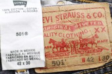 画像5: Levi'sリーバイス 501 先染め ブラック デニムパンツ W42 L30★SDP4201 (5)