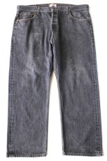 画像2: Levi'sリーバイス 501 先染め ブラック デニムパンツ W42 L30★SDP4201 (2)