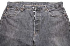 画像4: Levi'sリーバイス 501 ダメージ 先染め ブラック デニムパンツ W38 L32★SDP4212 (4)