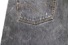 画像7: Levi'sリーバイス 501 先染め ブラック デニムパンツ W42 L30★SDP4201 (7)