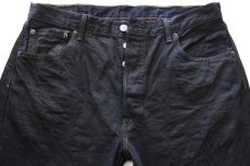 画像4: Levi'sリーバイス 501 後染め ブラック デニムパンツ W36★SDP4213 (4)