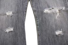 画像6: Levi'sリーバイス 501 ダメージ 先染め ブラック デニムパンツ W38 L32★SDP4212 (6)