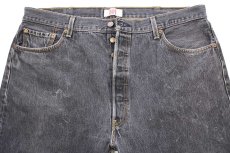 画像4: Levi'sリーバイス 501 先染め ブラック デニムパンツ W42 L30★SDP4201 (4)