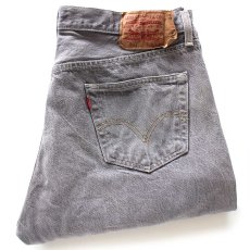 画像1: メキシコ製 Levi'sリーバイス 501 ブリーチ飛び 先染め グレーデニムパンツ W38★SDP3914 (1)