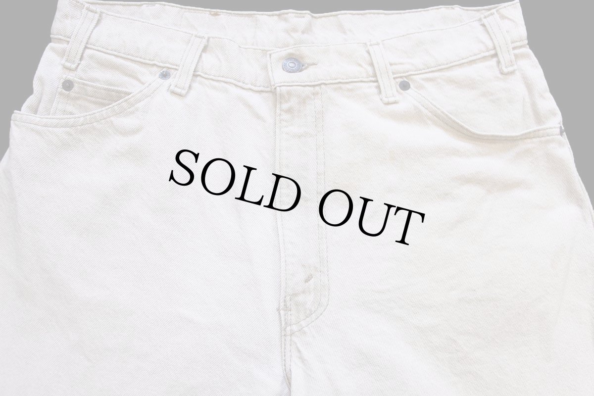 画像4: 90s USA製 Levi'sリーバイス 550 先染め カラーデニムパンツ ライトカーキ W34 L30★SDP4297 (4)