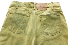 画像5: 90s USA製 Levi'sリーバイス 550 ブリーチ カラーデニムパンツ 黄緑 W34 L30★SDP4330 (5)