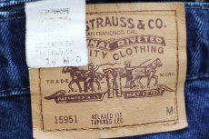 画像6: 90s Levi'sリーバイス 15951 カラーデニムパンツ ネイビー 16 MED★SDP4319  (6)