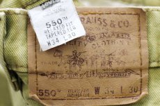 画像6: 90s USA製 Levi'sリーバイス 550 ブリーチ カラーデニムパンツ 黄緑 W34 L30★SDP4330 (6)