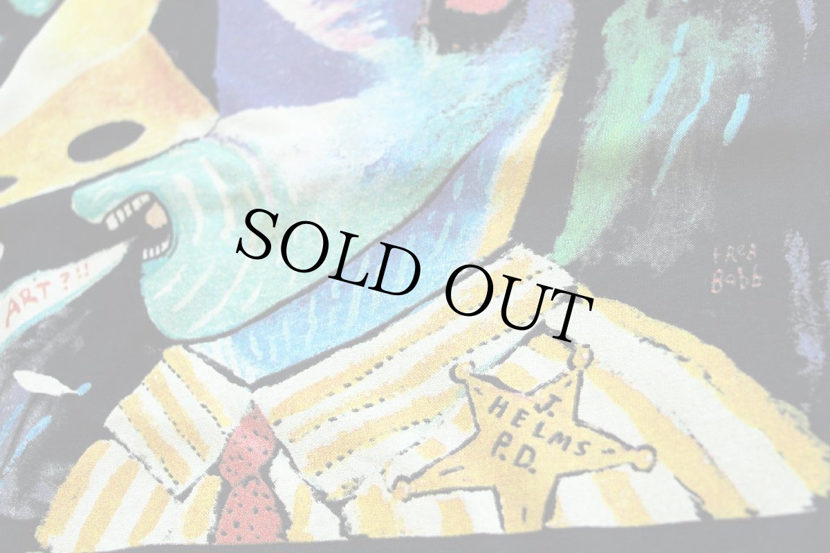 画像4: デッドストック★90s USA製 Fred Babb ART OFFICIAL YOU CALL THIS ART フレッド バブ アート コットンTシャツ 黒 L (4)