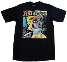 画像2: デッドストック★90s USA製 Fred Babb ART OFFICIAL YOU CALL THIS ART フレッド バブ アート コットンTシャツ 黒 L (2)