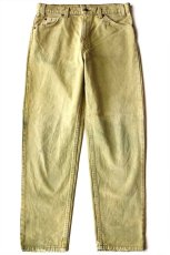画像2: 90s USA製 Levi'sリーバイス 550 ブリーチ カラーデニムパンツ 黄緑 W34 L30★SDP4330 (2)