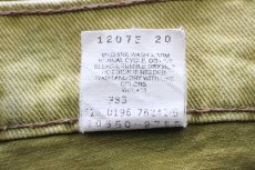 画像7: 90s USA製 Levi'sリーバイス 550 ブリーチ カラーデニムパンツ 黄緑 W34 L30★SDP4330 (7)