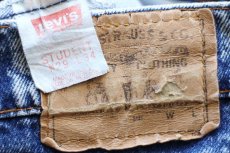 画像6: 90s USA製 Levi'sリーバイス 750 ケミカルウォッシュ デニムパンツ W29 L34 STUDENT★SDP4269 アシッド (6)