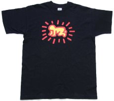 画像2: 90s USA製 POP SHOP Keith Haring Icons キースへリング イコンズ アート 両面プリント コットンTシャツ 黒 XL (2)
