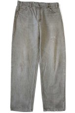画像2: 90s USA製 Levi'sリーバイス 550 ペンキ飛び 先染め カラーデニムパンツ オリーブ W36 L30★SDP4296 (2)