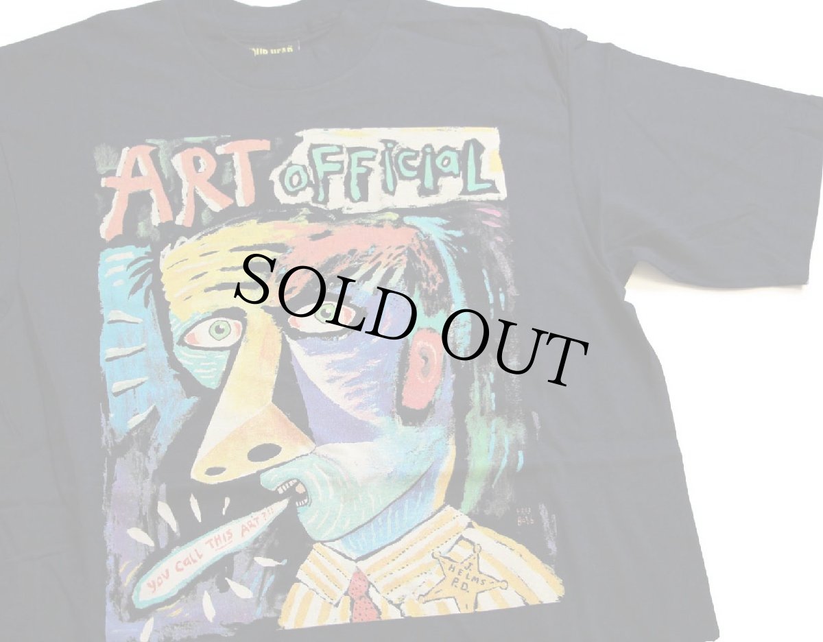 画像1: デッドストック★90s USA製 Fred Babb ART OFFICIAL YOU CALL THIS ART フレッド バブ アート コットンTシャツ 黒 L (1)