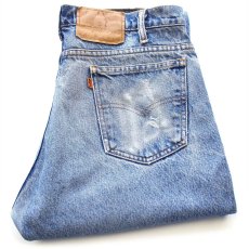 画像1: 90s メキシコ製 Levi'sリーバイス 505 ダメージ デニムパンツ ヒゲ W34 L30★SDP4276 (1)