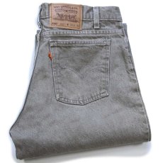 画像1: 90s USA製 Levi'sリーバイス 550 ダメージ 先染め カラーデニムパンツ オリーブ W33 L32★SDP4295 (1)
