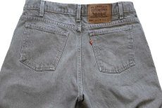 画像5: 90s USA製 Levi'sリーバイス 550 ダメージ 先染め カラーデニムパンツ オリーブ W33 L32★SDP4295 (5)