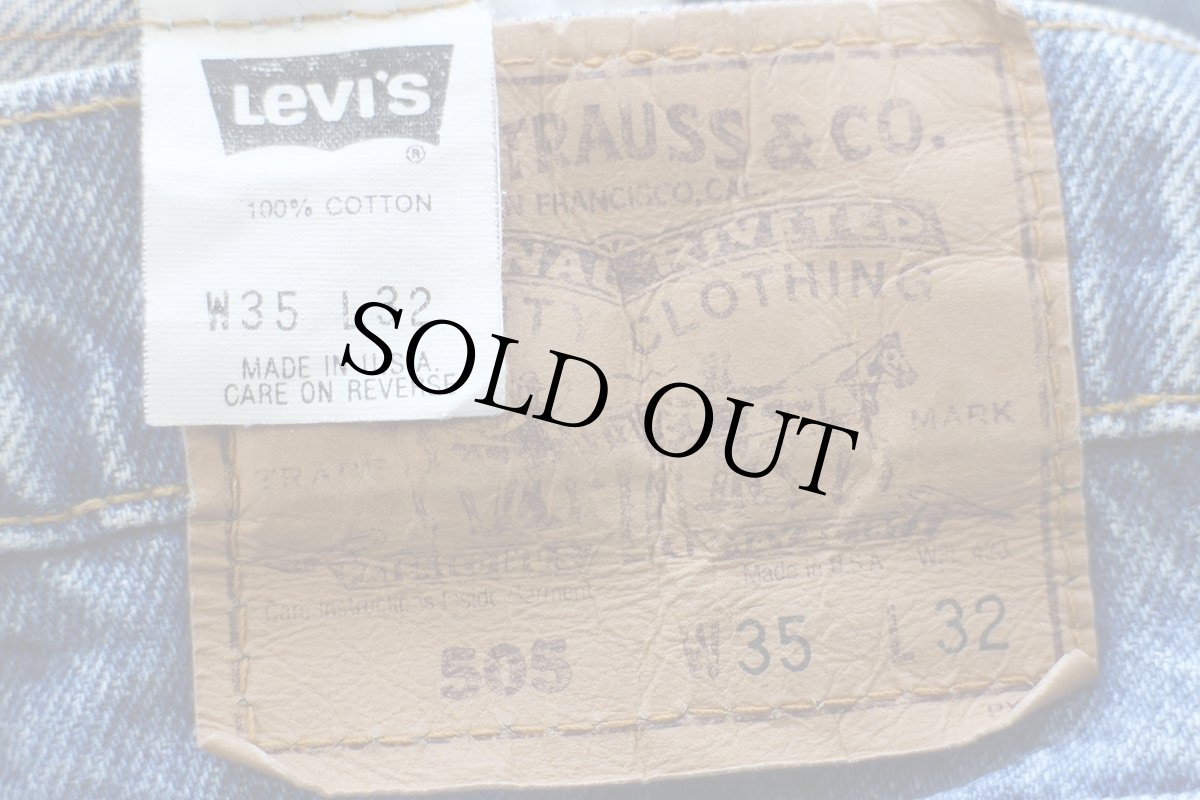 画像5: 90s USA製 Levi'sリーバイス 505 デニムパンツ W35 L32★SDP4282 (5)
