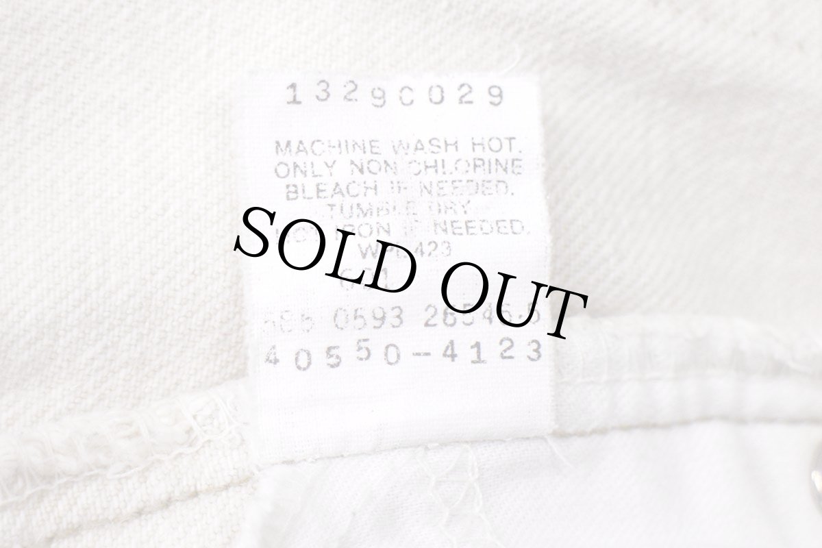 画像7: 90s USA製 Levi'sリーバイス 550 先染め カラーデニムパンツ ライトカーキ W34 L30★SDP4297 (7)