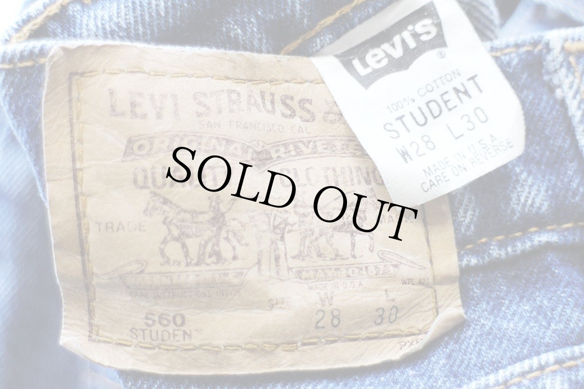 画像5: 90s USA製 Levi'sリーバイス 560 デニムパンツ W28 L30 STUDENT★SDP4268 (5)