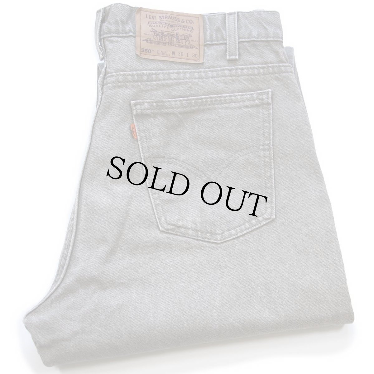 画像1: 90s USA製 Levi'sリーバイス 550 ペンキ飛び 先染め カラーデニムパンツ オリーブ W36 L30★SDP4296 (1)