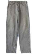 画像2: 90s USA製 Levi'sリーバイス 550 ダメージ 先染め カラーデニムパンツ オリーブ W33 L32★SDP4295 (2)