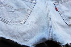 画像10: 80s USA製 Levi'sリーバイス 501 赤耳 カットオフ デニム ショートパンツ ボロ W30★ショーツ (10)