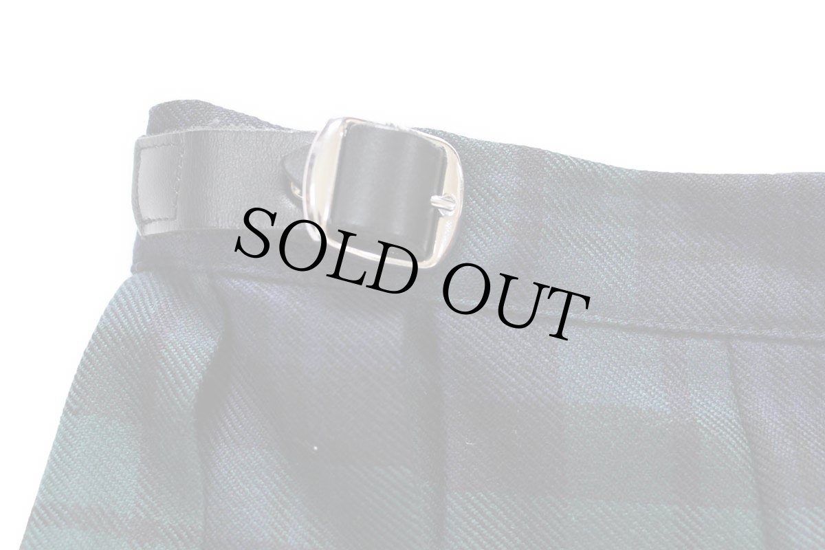 画像5: アイルランド製 O'NEILL OF DUBLIN ブラックウォッチ タータンチェック ロング ウール キルトスカート 38 (5)