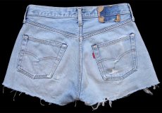 画像2: 80s USA製 Levi'sリーバイス 501 赤耳 カットオフ デニム ショートパンツ ボロ W30★ショーツ (2)