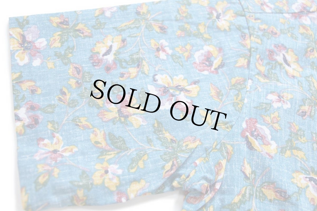 画像9: デッドストック★90s ハワイ製 reyn spoonerレインスプーナー 花柄 三点留めボタンダウン プルオーバー 裏生地 アロハシャツ M (9)