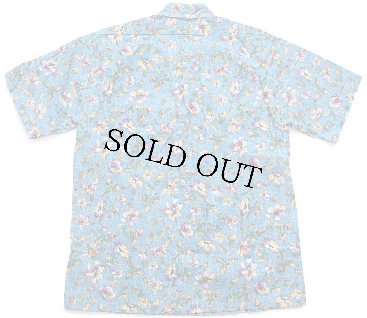 画像3: デッドストック★90s ハワイ製 reyn spoonerレインスプーナー 花柄 三点留めボタンダウン プルオーバー 裏生地 アロハシャツ M (3)