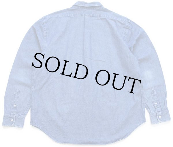 00s ポロ ラルフローレン ワンポイント ボタンダウン デニムシャツ XL